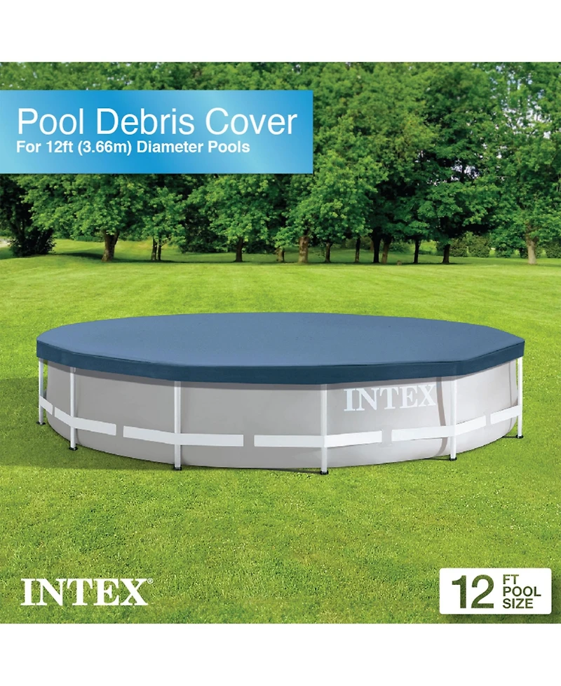Intex 28031E 12 Foot Round Above Ground Swimming Pool Cover, (Pool Cover Only)