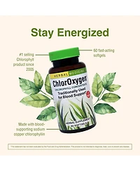 Chloroxygen Chlorophyll Concentrate: 60-Count Bottle of Softgels