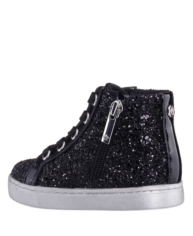 Nina Little and Big Girls Glitter High Top Sneakers