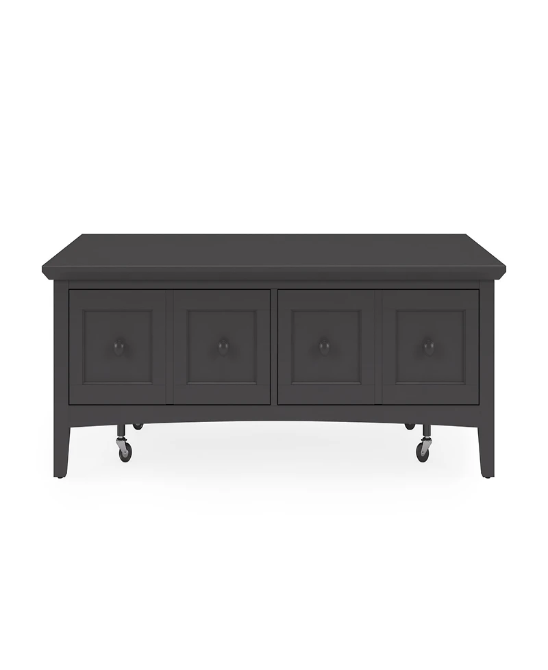 Furniture 55" Solid Wood Hedworth Rectangle Coffee Table