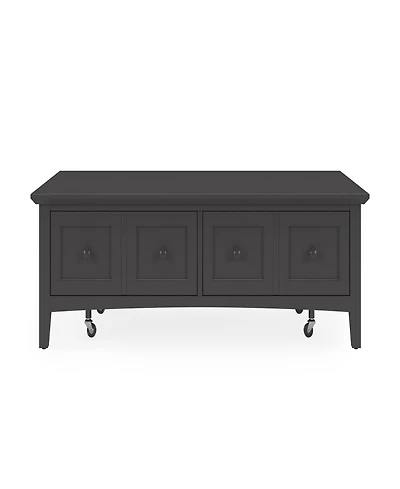 Furniture 55" Solid Wood Hedworth Rectangle Coffee Table