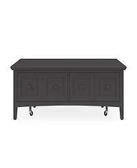 Furniture 55" Solid Wood Hedworth Rectangle Coffee Table