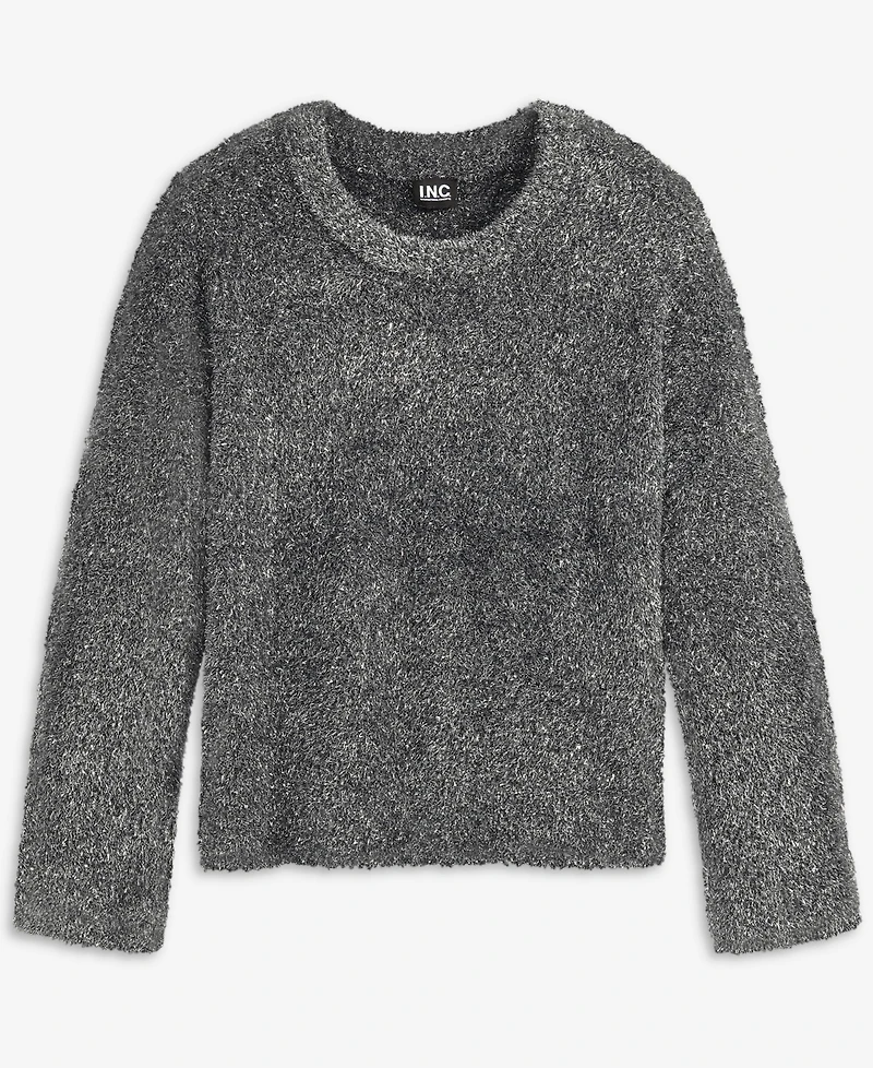 I.n.c. International Concepts Women's Metallic Crewneck Sweater