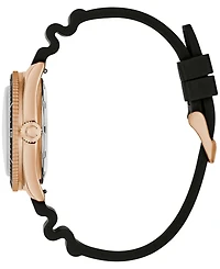 Caravelle Men's Vintage Sport Sea Hunter Black Rubber Watch, 39mm