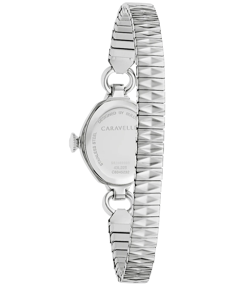 Caravelle Women's Vintage Classic Silver-Tone Stainless Steel Expansion Watch, 19mm
