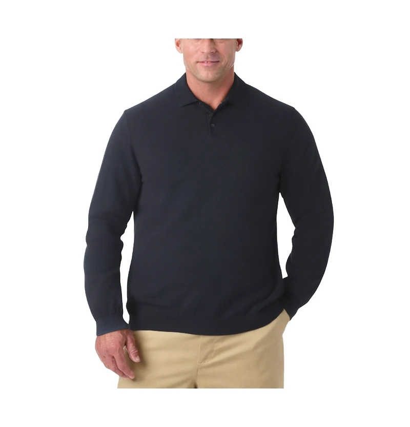KingSize Men's Big & Tall Lightweight Polo Sweater