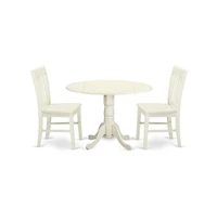 East West Furniture Dining Room Set Linen White