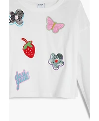 Desigual Girls's T-shirt with applique shapes