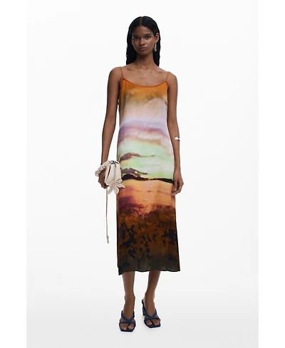 Desigual Women's Long sunset strap dress