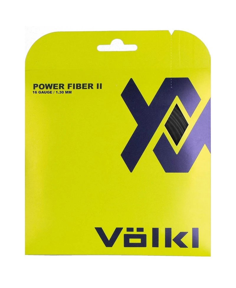 Volkl Power Fiber Ii Black 16g Tennis String - Black / 16