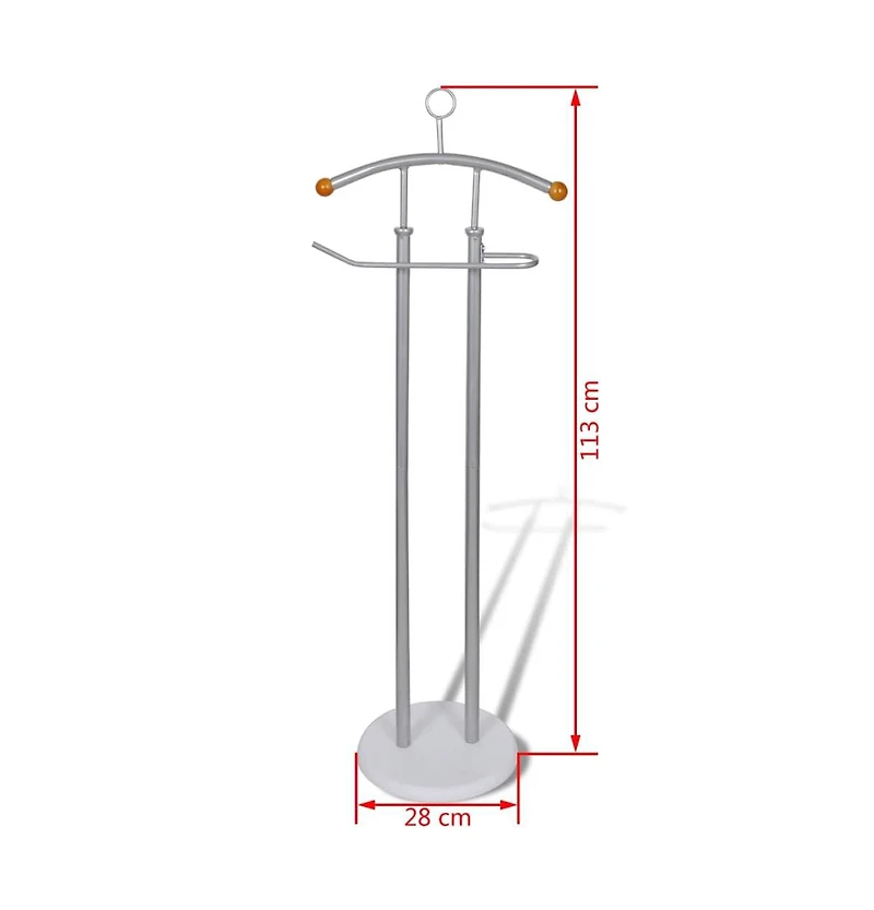 vidaXL Valet Stand Coat Shirt Organizer Metal Frame