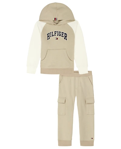 Tommy Hilfiger Toddler Boys 2-Piece Hoodie and Cargo joggers Set