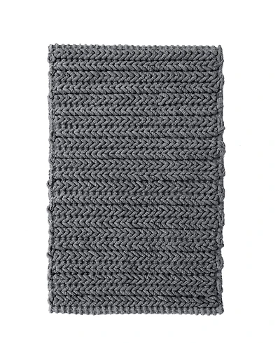 Madison Park Lasso Yarn-Dyed Cotton Chenille Bath Rug, 20" x 30"