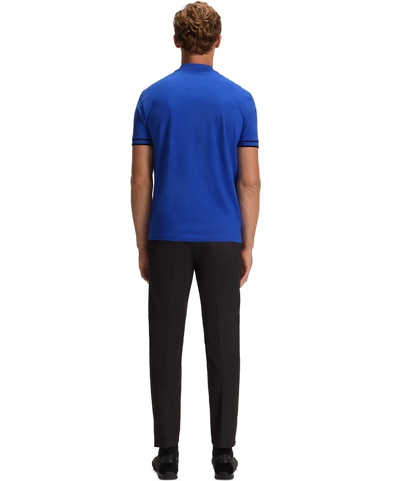 Boss by Hugo Men's Cotton-Pique Zip-Neck Polo