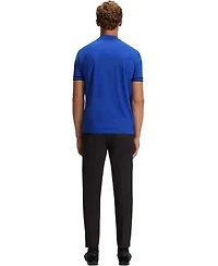 Boss by Hugo Men's Cotton-Pique Zip-Neck Polo