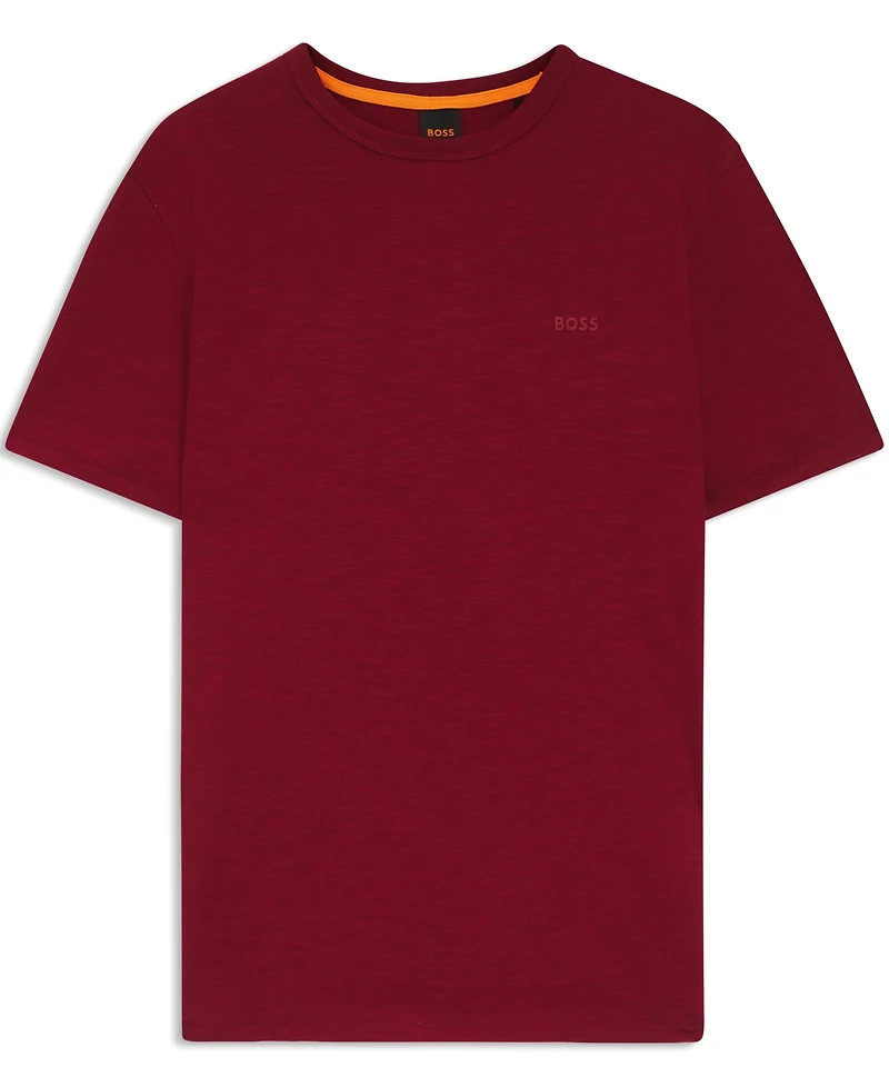 Boss by Hugo Men's Slub-Cotton Logo Detail T-Shirt