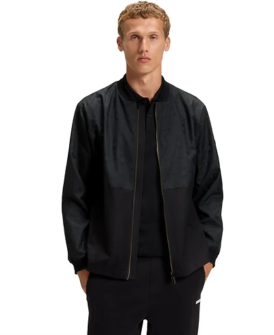 Boss by Hugo Men's Monogram Jacquard Bomber Jacket
