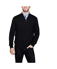 Tailorbyrd Men's Fine Knit Quarter Zip Sweater