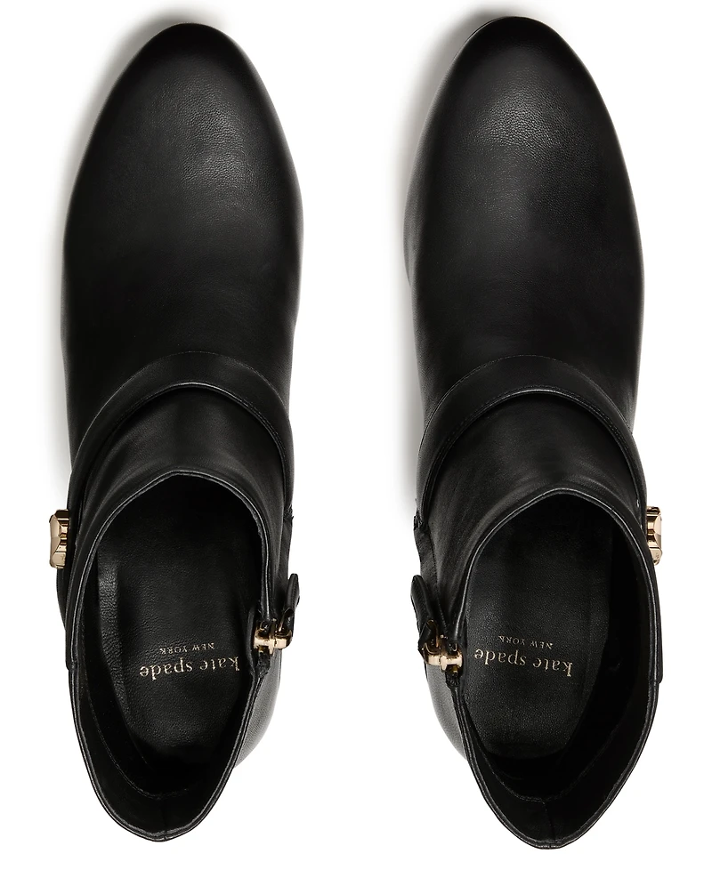 kate spade new york Women's Decorative Flower Block Heel Ankle Booties