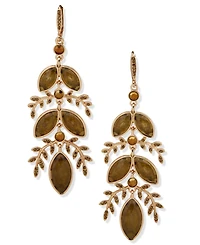 lonna & lilly Glass and Resin Stone Branch Linear Earrings