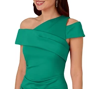 Adrianna Papell Women's Asymmetrical Ruched Gown