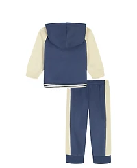 Calvin Klein Baby Boys 2-Piece Color Block Logo Fleece Hoodie and Joggers Set