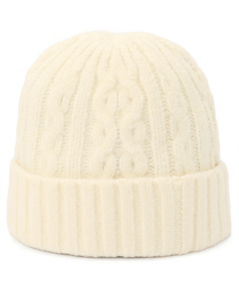 Coach Women's Embroidered Cable-Knit Beanie Hat