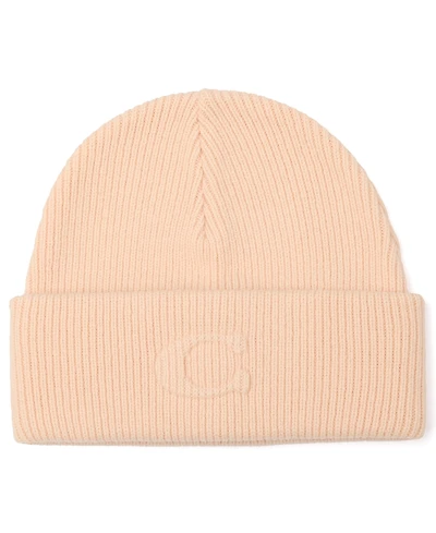 Coach Women's Embossed C-Knit Beanie Hat