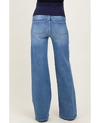 Pinkblush Maternity Medium Low Rise Wide Leg Jeans