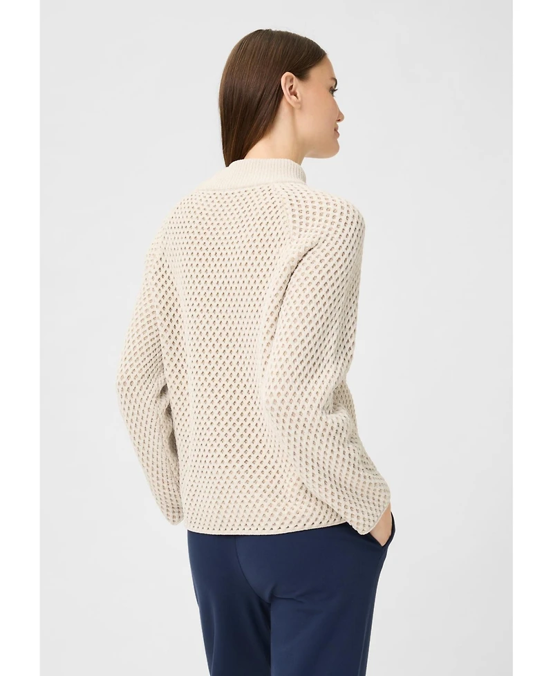 Olsen Women's Chenille Novelty Mock Neck Sweater