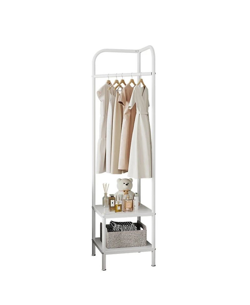 gaomon Entryway Corner Hall Tree Modern Entryway Coat Rack Metal Clothes Rack Freestanding Coat Organizer with Shelves Storage