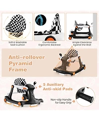Gymax 2-in-1 Baby Walker Foldable Activity Push Walker w/ Adjustable Height