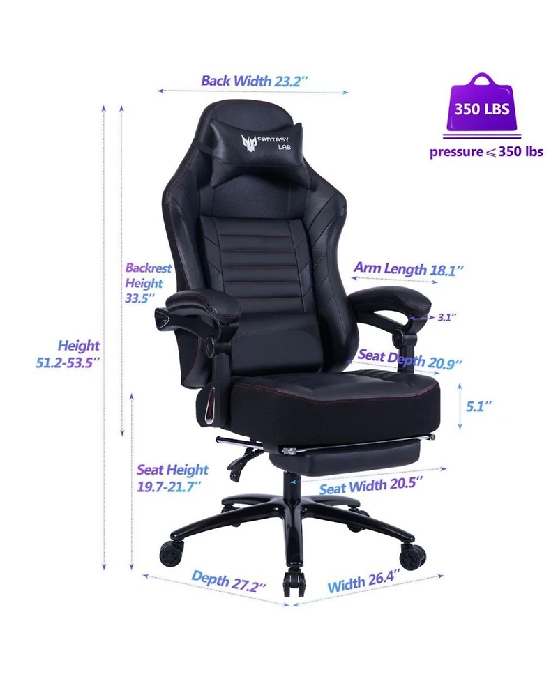 Boyel Living Seat Height Adjustable Swivel Racing Office Computer Ergonomic Video Game Chair