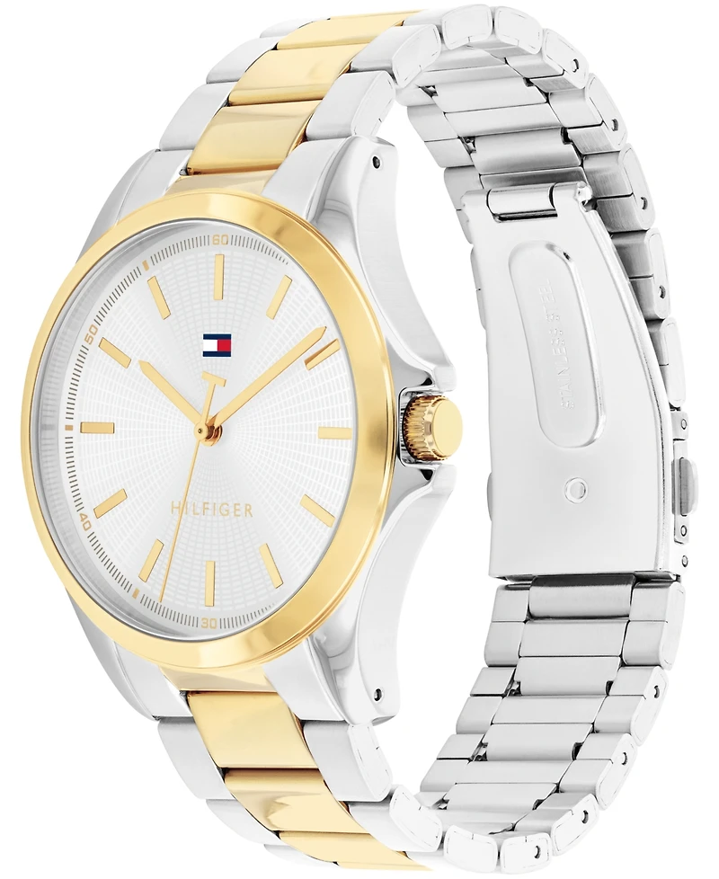 Tommy Hilfiger Men's Quartz Two Tone Stainless Steel Bracelet Watch, 42mm
