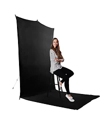Savage 5x12' Black Background Travel Backdrop