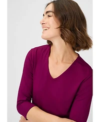 Olsen 3/4 Sleeve V-Neck T-Shirt