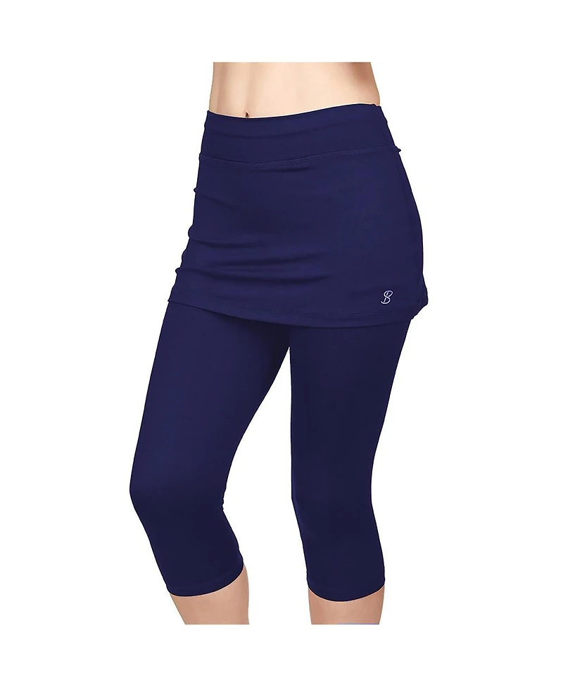 Sofibella Women's Uv Staples Abaza 13in Tennis Skirt with Capri Leggings