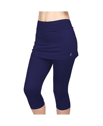 Sofibella Women's Uv Staples Abaza 13in Tennis Skirt with Capri Leggings