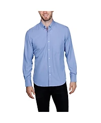 Tailorbyrd Men's Solid Melange Performance Long Sleeve Shirt