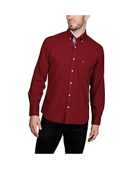 Tailorbyrd Men's Solid Melange Performance Long Sleeve Shirt