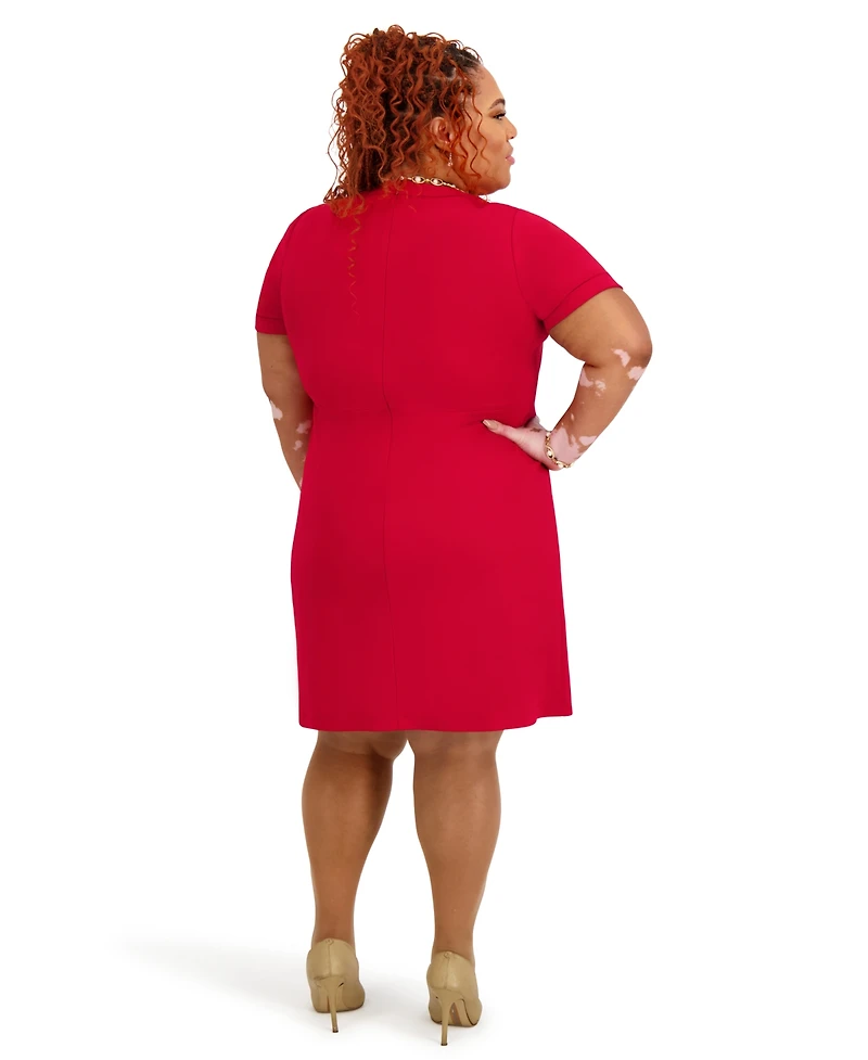 Kasper Women's Short Sleeve Crewneck Dress