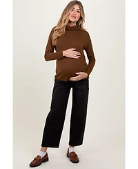 Pinkblush Maternity Black Cropped Wide Leg Jeans