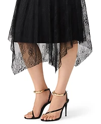 Steve Madden Women's Silas Mock Neck Mesh Midi Dress