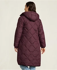 Lands' End Women's FeatherFree Insulated Diamond Quilted Maxi Coat