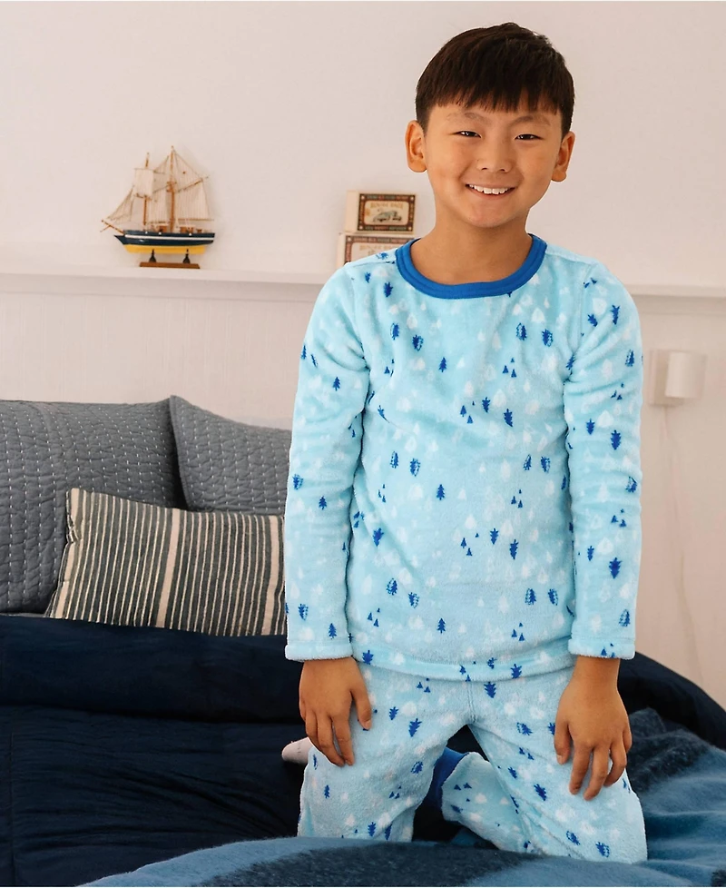 Lands' End Kids Long Sleeve Plush Fleece Pajama Set
