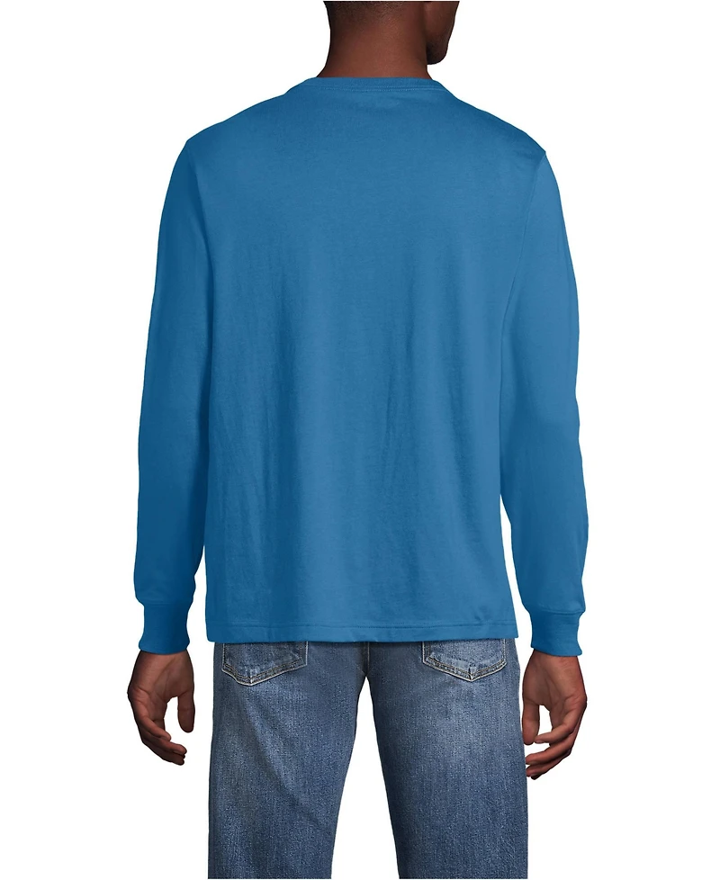 Lands' End Men's Tall Super-t Long Sleeve Henley Shirt