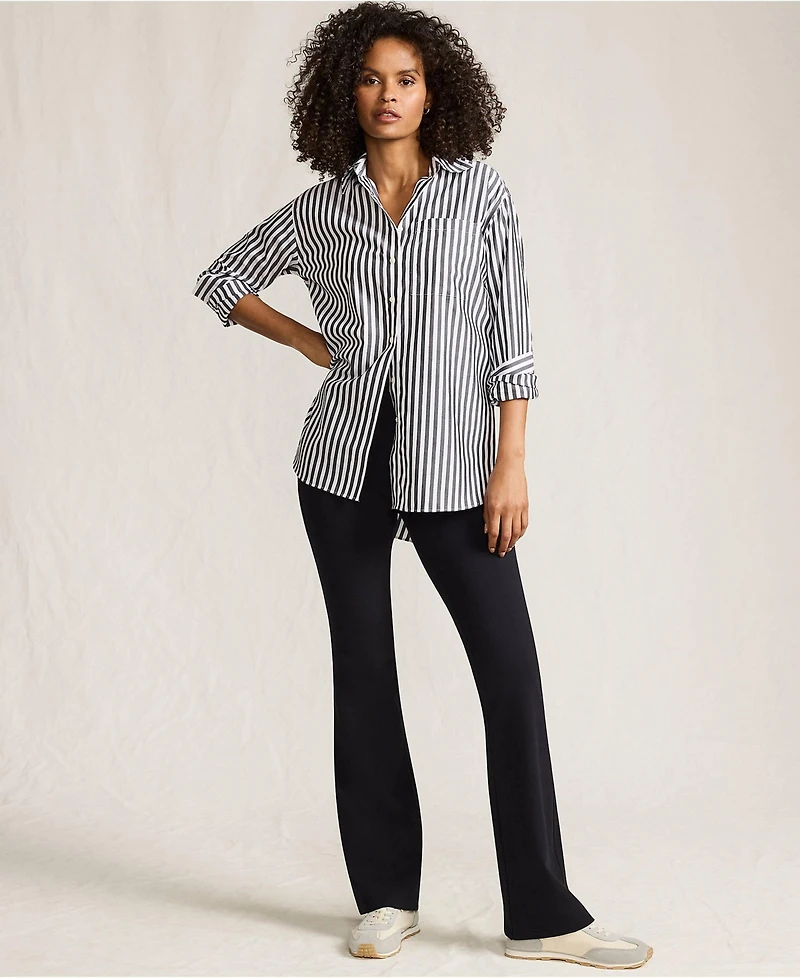 Lands' End Women's Tall Starfish High Rise Pull On Flare Pocket Pants