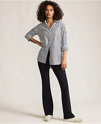 Lands' End Women's Tall Starfish High Rise Pull On Flare Pocket Pants