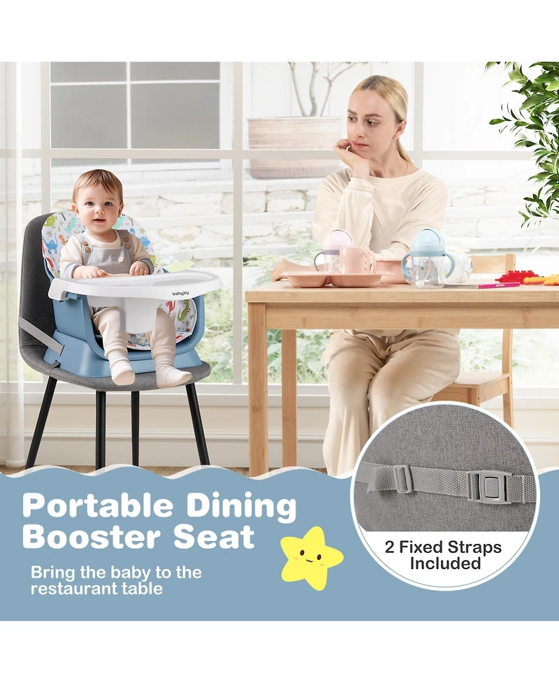 Gymax Baby 16-in-1 High Chair w/ Activity Center Booster Seat Building Block Table