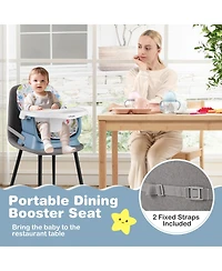 Gymax Baby 16-in-1 High Chair w/ Activity Center Booster Seat Building Block Table